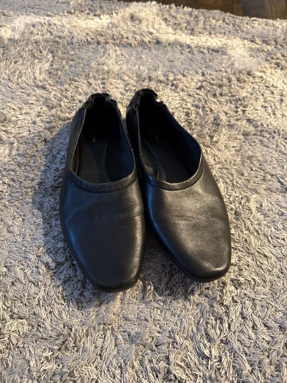 Vagabond Shoemakers Delia Black Leather Ballet Flats Size 40
